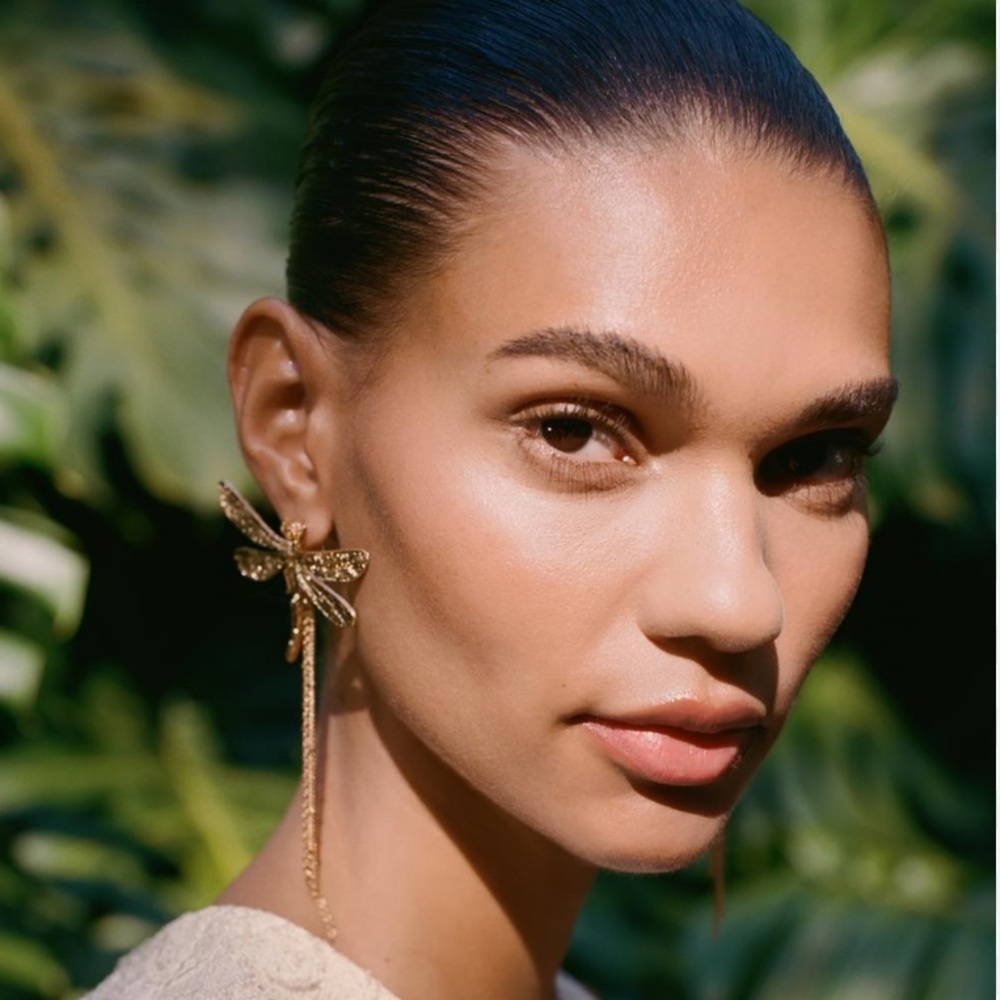 Zara NWT dragonfly earrings gold 4548/083